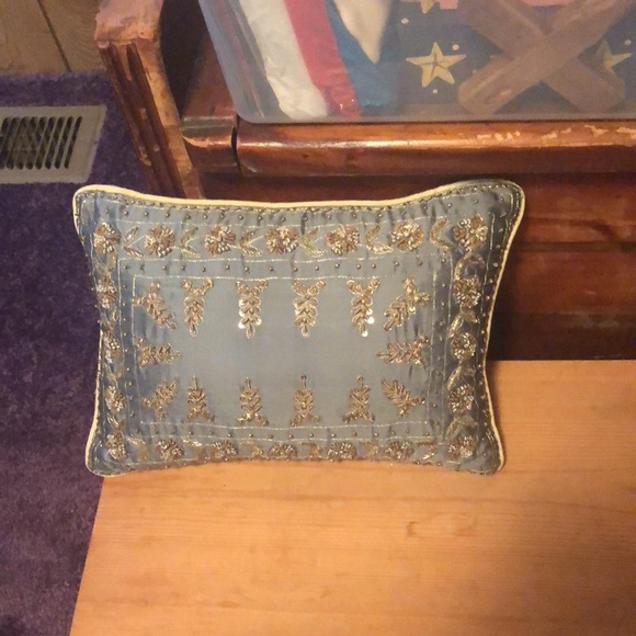 Sparkly Small Accent Pillow with Beads from Pottery Barn San Francisco, Ca. - Picture 3 of 9